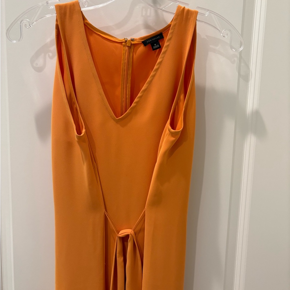 Ann Taylor Orange Midi Dress